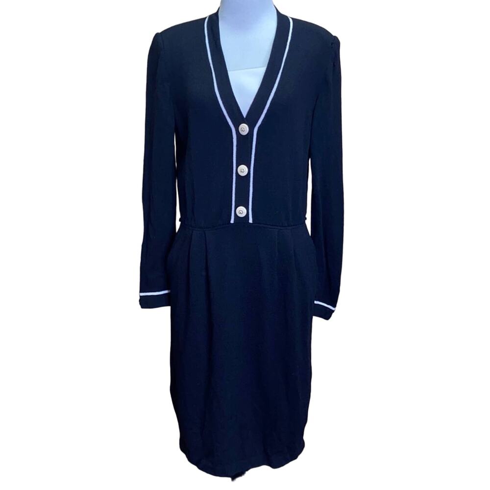 St. John Collection by Marie Gray Wool Viscose Blend Sweater Dress Size 4